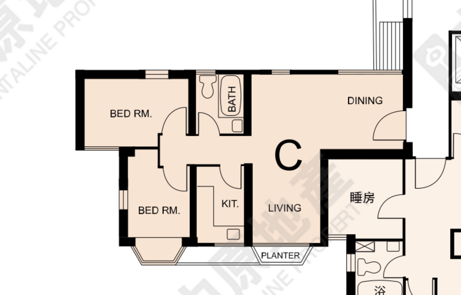 火炭銀禧花園6座29c 戶型痛點分析圖