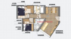 康山花園 10座14D室 431呎平面圖設計案例｜兩房戶型分析 + AC 訂造方案