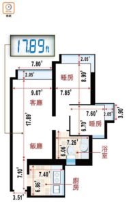 維景灣畔 9座D室｜498呎兩房平面圖戶型分析 + AC 設計師訂造方案