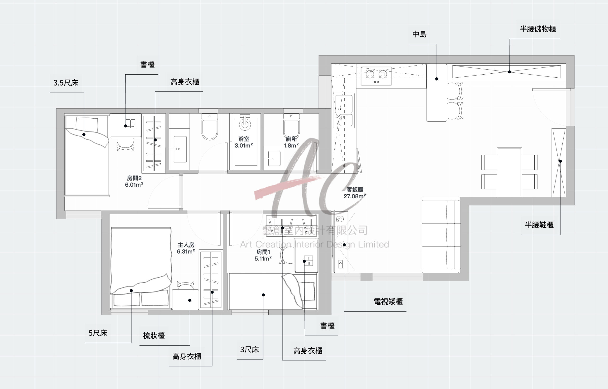 屯門龍門居 AC 家私圖總覽(作者框前)