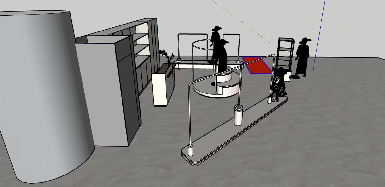 244號鋪 內部材質 3D 視覺