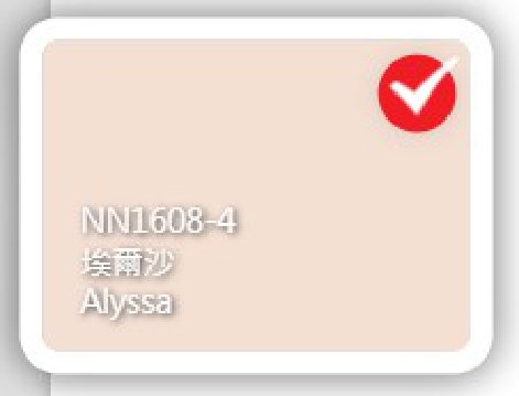 Alyssa 埃爾沙 NN1608-4 杏色油漆色卡