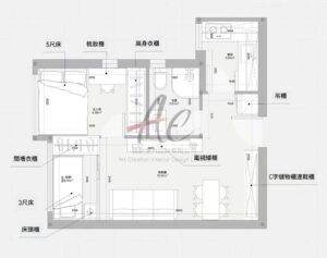 九龍灣室內設計｜宏緻苑01室 385呎現代簡約戶型改造方案