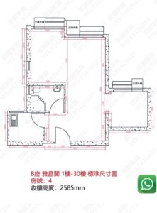 東涌440呎兩房衣櫃設計｜報價 + 平面拆解（裕雅苑B座4室）