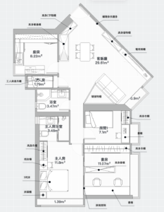 天后室內設計｜栢景臺2座16樓F室 910呎現代簡約四房改造方案
