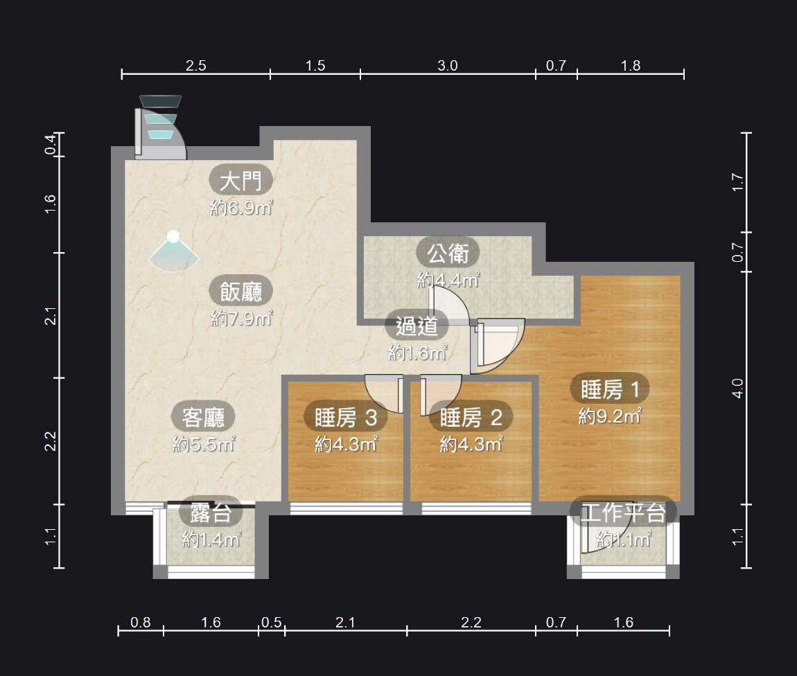 日出康城晉海 2B座30B 開發商原裝平面圖