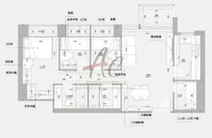 荃灣家俬訂造實例｜728呎三房平面圖拆解 + 報價（御凱2座25樓C室）