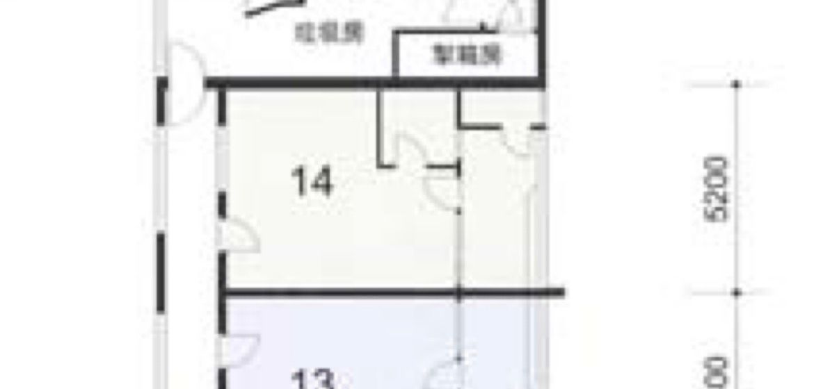 翠屏北邨翠楠樓14室 380呎 開發商原裝平面圖