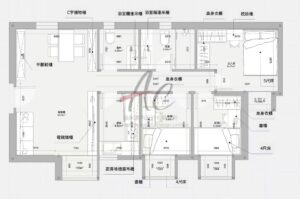 屯門 597呎三房衣櫃設計｜報價與平面圖拆解（新屯門中心3座26樓E室）