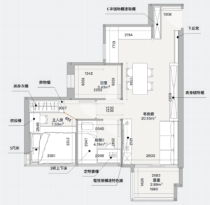 兒童房點規劃？藍田上下格床實戰｜KOKO HILLS 489呎兩房平面圖拆解
